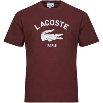 Lacoste T-shirt droit signature en coton Rouge S