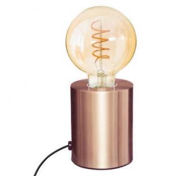 Lampe en métal cuivré avec ampoule