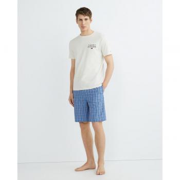 Pigiama Uomo Tommy Hilfiger con Pantaloni Stampati IVORY / CLASSIC MINI CHECK