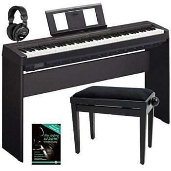 Yamaha P-45B Digitalpiano/Stagepiano SET inkl. Ständer, Bank, Kopfhörer, Schule