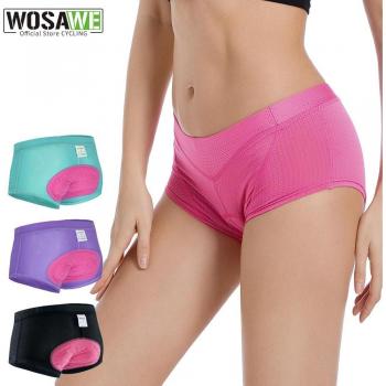 Slip da Ciclismo WOSAWE Gel 3D per Donne M Nero