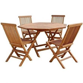 Lager‑Set „Berglicht“ – Tisch + 4 Stühle (beige)