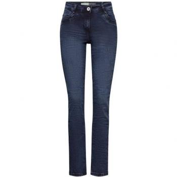 Cecil Blue‑Deep Comfort‑Fit Jeans – Erschlaffte Waschfarbe