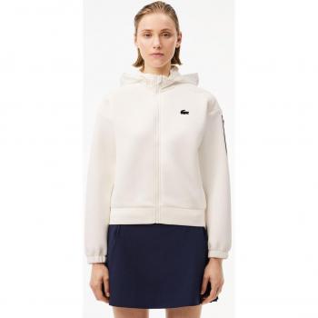 Pull Oversize Lacoste Full Zip Femme Blanc Noir – 42