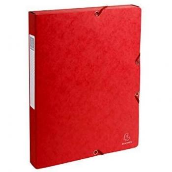 Ensemble de 8 Boites d'Archivage en Rouge avec Dos de 25mm et Format A4