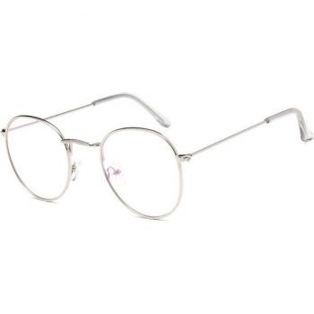 Transparent Lens Round Glasses