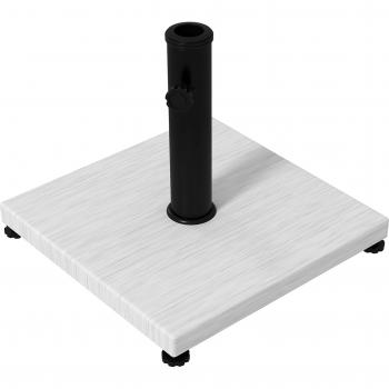 Base Ombrellone 25kg in Metallo e Cemento Bianco