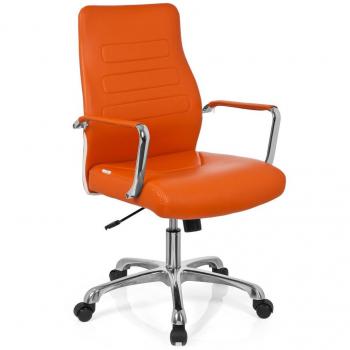TEWA Office 720010 Chefstuhlarbeit – Orange Chrom Design