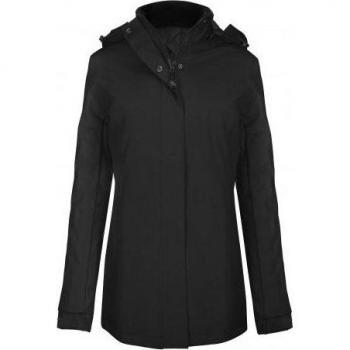 Kariban Women's Hooded Jacket Parka L Black