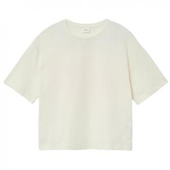 S.Oliver Boxy T-Shirt mit auffälligem Rückenmotiv