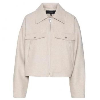 Beige Vero Moda Transition Jacket 10321977 – Regular Fit (M)