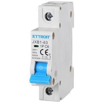 Interruttore Magnetotermico 1P 6A 220V 6Ka 1 Modulo Din ETTROIT