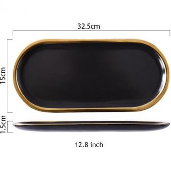 European-Inspired Black Ceramic Pasta Dish