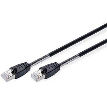 Câble patch extérieur S/FTP CAT 6, Cu, PE AWG 27/7, 1 m, noir