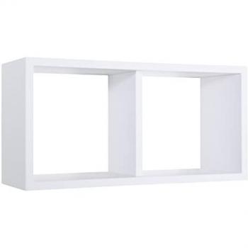 Tableau de rangement mural rectangulaire, 2 espaces – Modèle Morgana Maxi – Blanc
