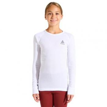 Chemise sportive blanche longue Odlo Active Warm Eco enfants