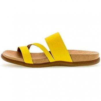 Gabor Ladies Slides in Gelb – 8 UK / 42 EU