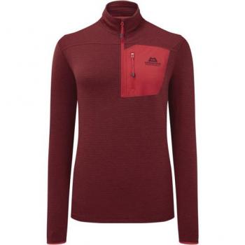 Mountain Equipment Women's Lumiko Zip T Fleece Shirt in Rot, Größe 14