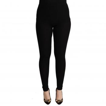 Dolce & Gabbana Elegant Black Cashmere High-Waisted Pants