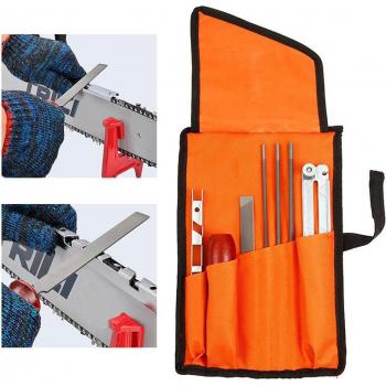 Chainsaw Chain Sharpening Tools 8-Piece Set with Guide Bar File