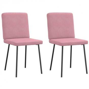 Sillones Rosa Velvet para Comedor 2 Unidades