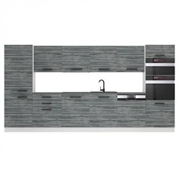 Belini Cuisine complète NAOMI 360 cm – style chêne, pas de plan