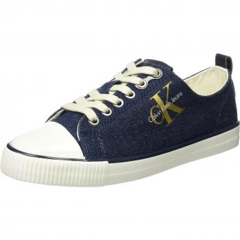 Calvin Klein Donata Metal Denim, Zapatillas para Mujer, Azul