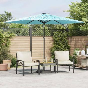 VidaXL Sonnenschirm Stahlmast Blau 288x288x225 cm