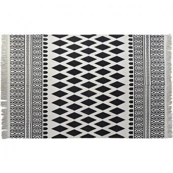 Teppich Dkd Home Decor Schwarz Weiß (120 X 180 X 0,7 Cm)
