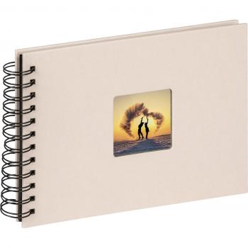 Album spiralé « Fête Nuptiale Fun » – chamois blanc, 23 × 17 cm