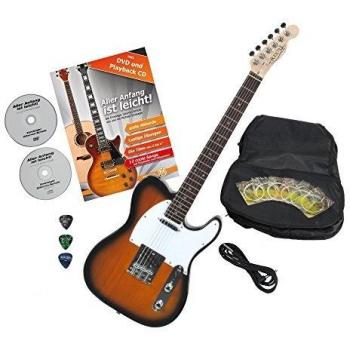Guitarne Pro TL100‑SB 2‑Tone Sunburst – Pack Accèsoires Complète