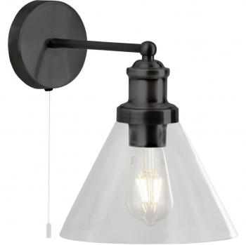 Searchlight Pyramid Wall Light, Black