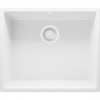 Primagran Fregadero de Cocina Todo Blanco 56x47 cm con Sifón