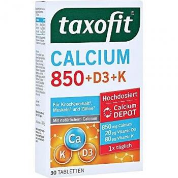 Taxofit Calcium 850 mg D3 K – Depot 30 Tabletten