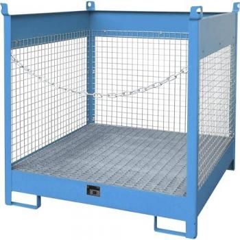 EuroKraft 4x Storage Pallet with Sump Tray & 3 Mesh Panels