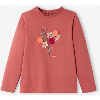 T-shirt en relief pour fille couleur terracota