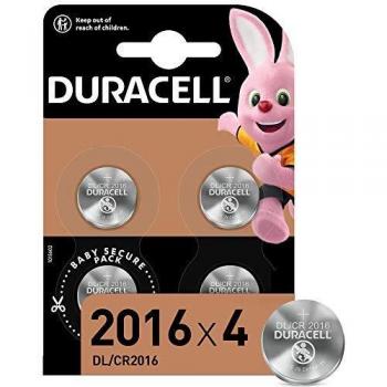 Pile bouton lithium 3V, lot de 4 avec Technologie Baby Secure pour porte-clés, balances et dispositifs portables et médicaux (DL2016/CR2016)