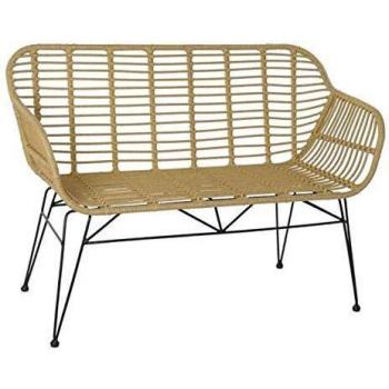 Sofá exterior DKD Home Decor Metal ratán sintético (116 x 55 x 83 cm)