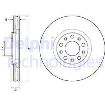 Delphi Dischi Freno BG4763C Anteriore