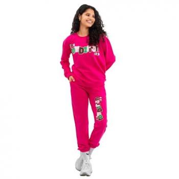 Tom Barron Fuchsie Damen-Trainingsset mit Sweatshirt und Hose