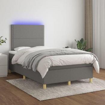 Letto Led Grigio Scuro Prolenta Premium Materasso a Molle
