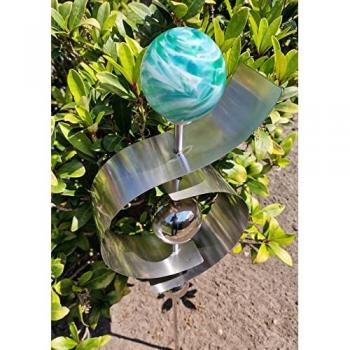 Garten Glaskugel Stecker Jupiter Edelstahl 100 cm