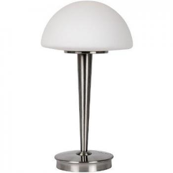 Lucide Touch Lichttischleuchte Ø 23 cm – E14, 3‑Stufen‑Dimmer, Chrom Matt