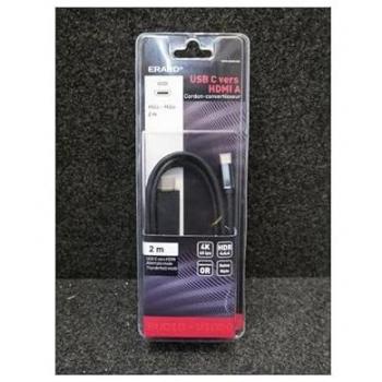 Erard 722452 Changeur de type câble USB‑C vers HDMI A Noir – Neuf
