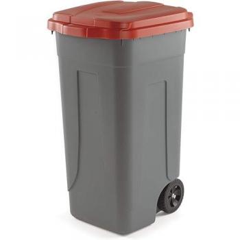 Bidone Portarifiuti 100 Litri Rosso per Raccolta Differenziata