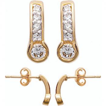 White Gold Goddess Half Hoops
