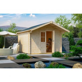 HOMCOM Set 2 Sedie Imbottite Stile Vintage Rétro in Legno e Tessuto Effetto Lino Bianco Panna 49x56x96cm