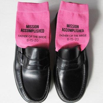 Chaussettes de mariage, 8 paires, noir, rose, rouge pour le marié