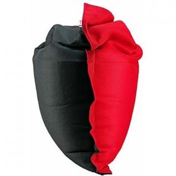 Pouf XXL Couleur Mixte Anthracite/rouge 125x175