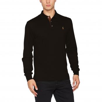 Polo Ralph Lauren Herren Poloshirt Custom Slim Fit Schwarz Größe M